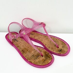 KATE SPADE Pink Glitter Jelly Sandals (full 360 view during show)